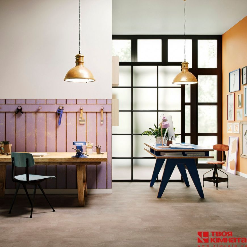 Биопол Purline Wineo 1000 PLC Basic Stone L Urban Concrete Smoke | Эко покрытие Wineo Purline