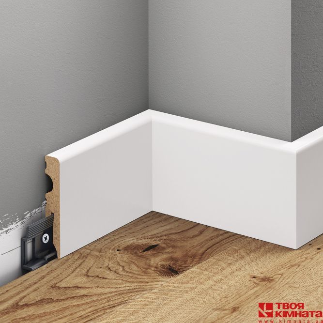 Плинтус Cezar MDF (678622) белый (60х11х2200) | Плинтус Cezar