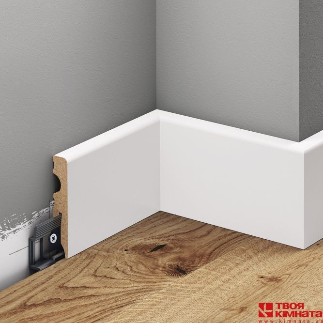 Плинтус Cezar MDF (678622) белый (58x14,5x2200) | Плинтус Cezar