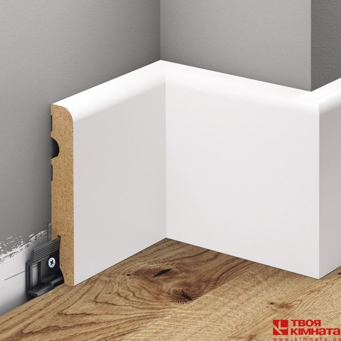 Плинтус Cezar MDF(810381) белый (100x16x2200) | Плинтус Cezar