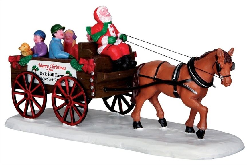 Статуетка "Різдвяний візок з Сантою"