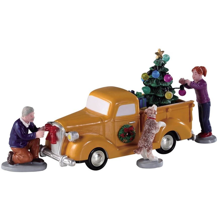 Набір з 4х фігурок "Різдвяний вантажівка"