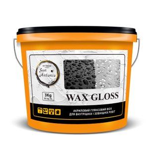 Віск акриловий глянсовий Wax Gloss ТМ "San Antonio" 3 кг | Декоративна штукатурка