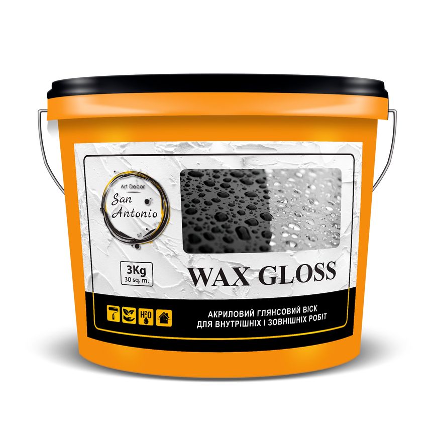 Віск акриловий глянсовий Wax Gloss ТМ "San Antonio" 3 кг