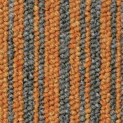Ковровая плитка Essence Stripe Tarkett AA91 6011,  оранжево-серая