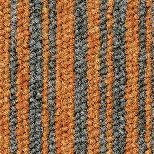 Килимова плитка Essence Stripe Tarkett AA91 6011, помаранчево-сіра | Ковролін Tarkett