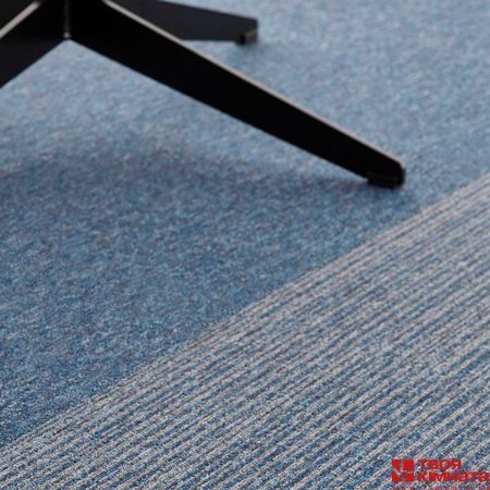 Ковровая плитка Essence Stripe Tarkett AA91 8522, сине-серая | Ковролин Tarkett
