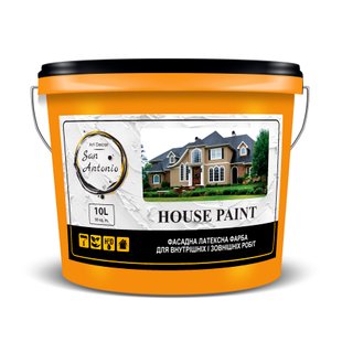 Фасадная латексная краска House Paint ТМ "San Antonio" 10 л | Декоративная штукатурка