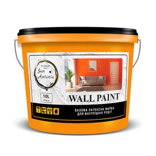 Базова латексна фарба Wall Paint ТМ "San Antonio" 10 л | Декоративна штукатурка