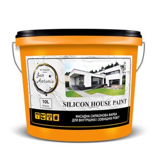 Фасадна силіконова фарба Silicon House Paint ТМ "San Antonio" 10 л | Декоративна штукатурка